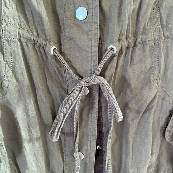 TORRID Snap-Front Toile Lightweight Anorak Jacket Sheer Layering - Olive SZ 2X - Picture 9 of 14